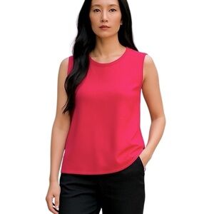 NWT Ming Wang Knit Sleeveless Tank Top Coral Size XS